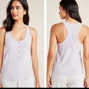 Anthropologie Saturday Sunday Lucie Lilac Ribbed Racerback Tank Top